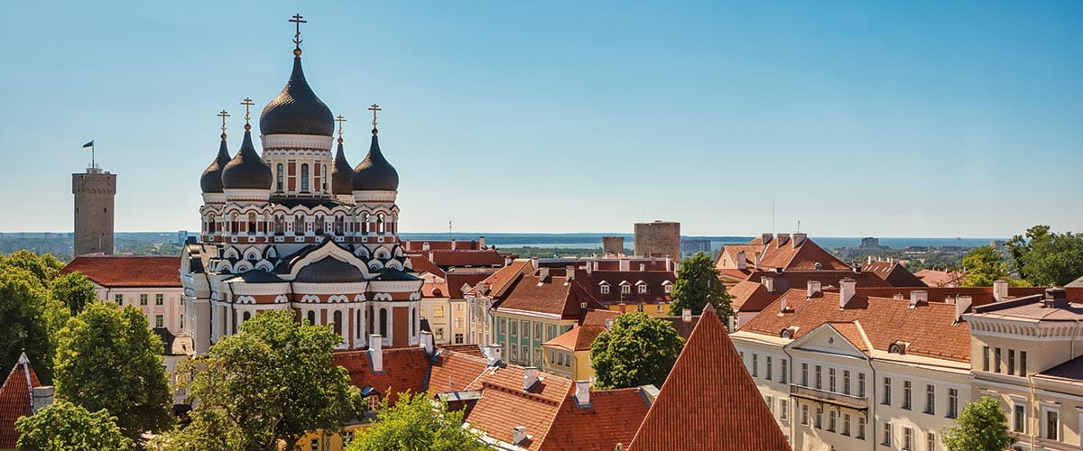 Old Tallinn and the Alexander Nevsky Cathedral